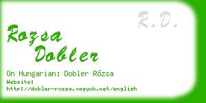 rozsa dobler business card